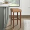 Alaterre Furniture Madison Backless Bar Height Stool True Walnut Finish with Cognac PU AVMA2220 - alternate 1